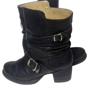 🔥Frye black 76520 vera strappy leather riding motorcycle leather boots size 10b